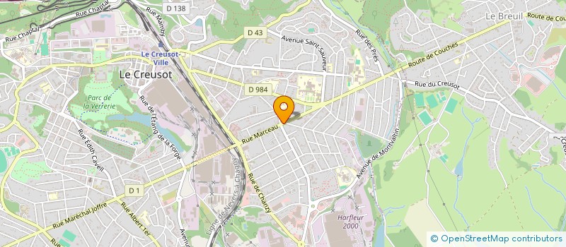 localisation de l'entreprise SOCIETE CIVILE PROFESSIONNELLE FRANCOISE GRANDIN  LE CREUSOT