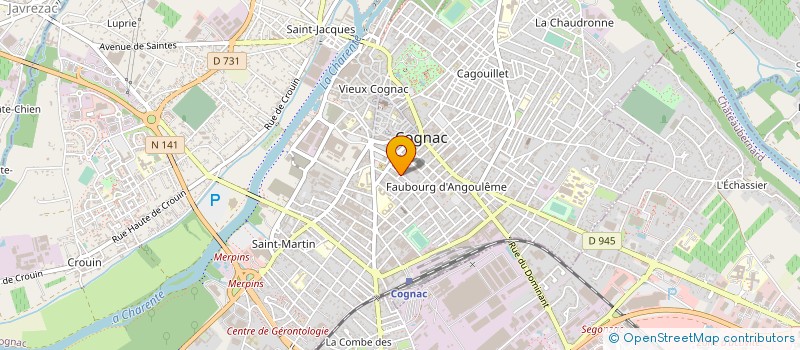 localisation de l'entreprise SOCIETE CIVILE PROFESSIONNELLE NICOLAS BOISSE ET MARTIN FOICHAT à COGNAC