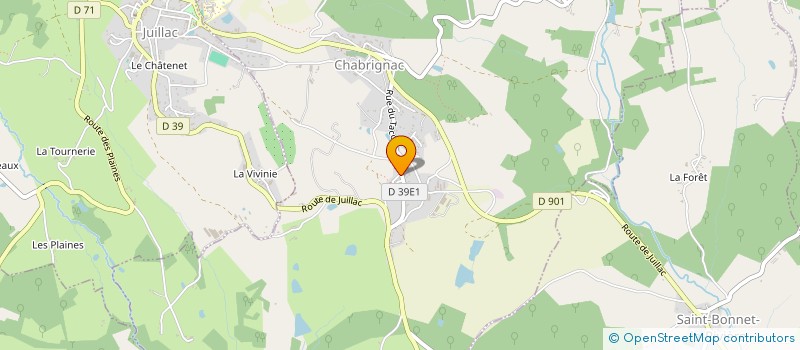 localisation de l'entreprise SOCIETE CIVILE PULSAR  CHABRIGNAC