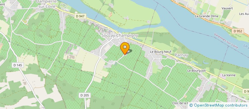 localisation de l'entreprise SOCIETE CIVILE RODEL  SOUZAY-CHAMPIGNY