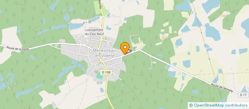 localisation de l'entreprise SOCIETE CIVILE SHANNON à MENESTREAU-EN-VILLETTE