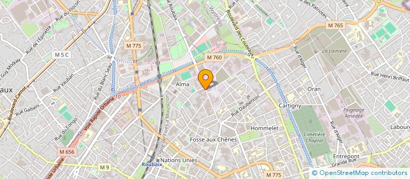 localisation de l'entreprise SOCIETE CIVILE SOGEFIPARC  ROUBAIX