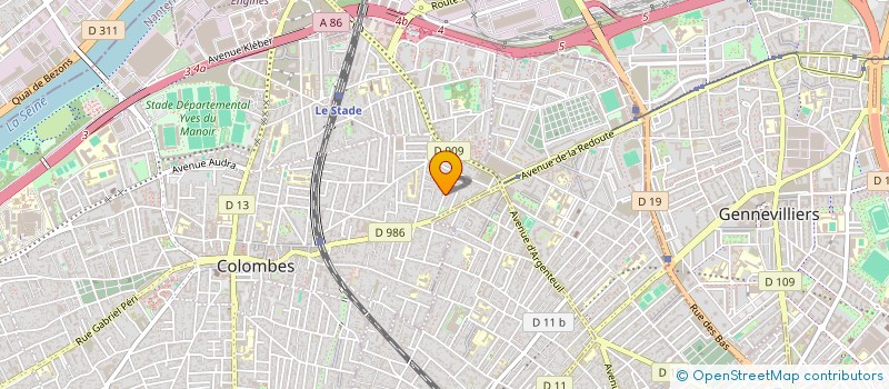 localisation de l'entreprise SOCIETE CIVILE SPORT LEGENDE à COLOMBES