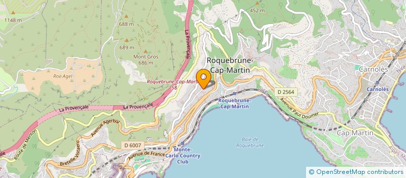 localisation de l'entreprise SOCIETE CIVILE SUD AZUR à ROQUEBRUNE-CAP-MARTIN