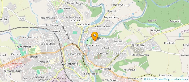 localisation de l'entreprise SOCIETE CIVILE TERRIEL  QUIMPERLE