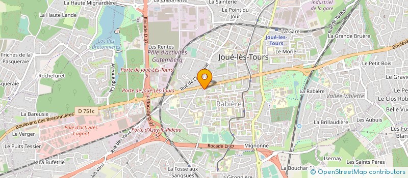 localisation de l'entreprise SOCIETE CIVILE VETERINAIRE DU LAC  JOUE-LES-TOURS