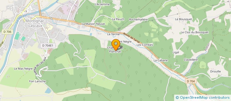 localisation de l'entreprise SOCIETE CIVILE YVALE à MONTIGNAC-LASCAUX