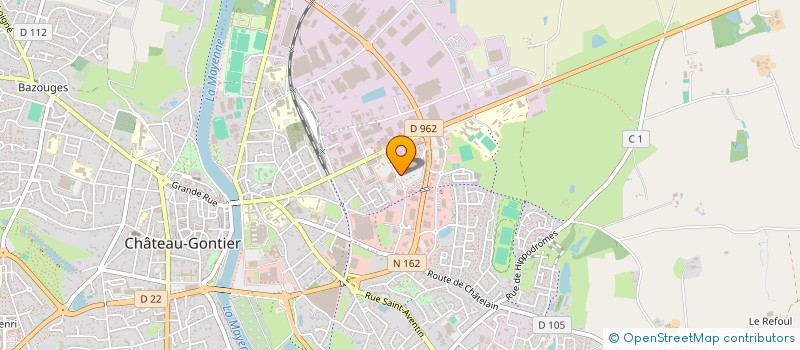 localisation de l'entreprise SOCIETE COIFFURE CHATEAU GONTIER  CHATEAU-GONTIER-SUR-MAYENNE