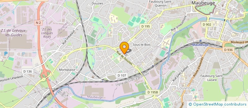 localisation de l'entreprise SOCIETE COLOMBOPHILE -LA FRANCE MAUBEUGE  MAUBEUGE