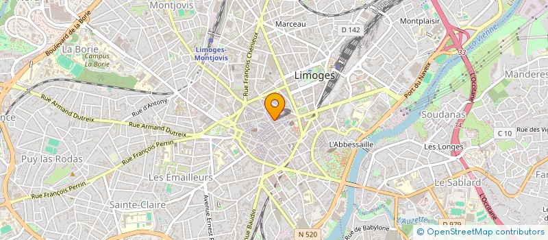 localisation de l'entreprise SOCIETE COMMERCIALE LIMOUSINE à LIMOGES