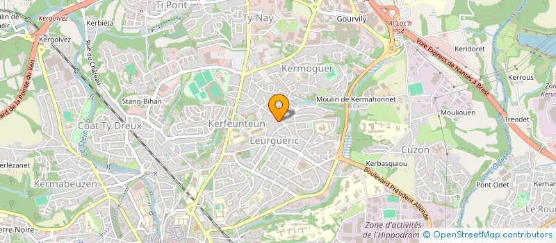 localisation de l'entreprise SOCIETE COMMUNALE DE CHASSE DE KERFEUNTEUN à QUIMPER