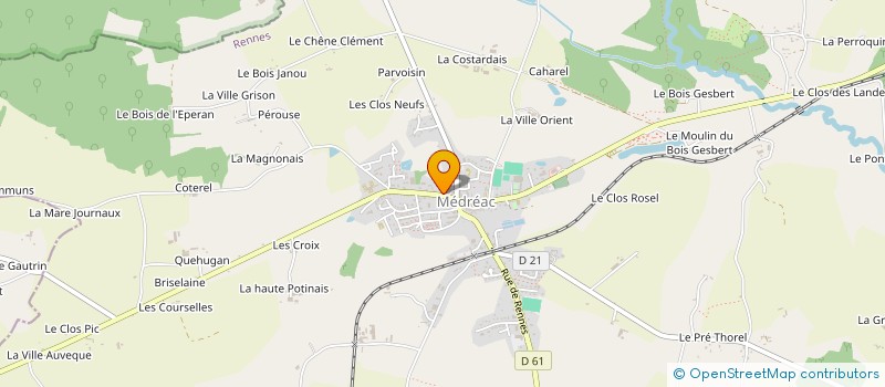 localisation de l'entreprise SOCIETE COMMUNALE DE CHASSE DE MEDREAC SAINT - M'HERVON  MEDREAC