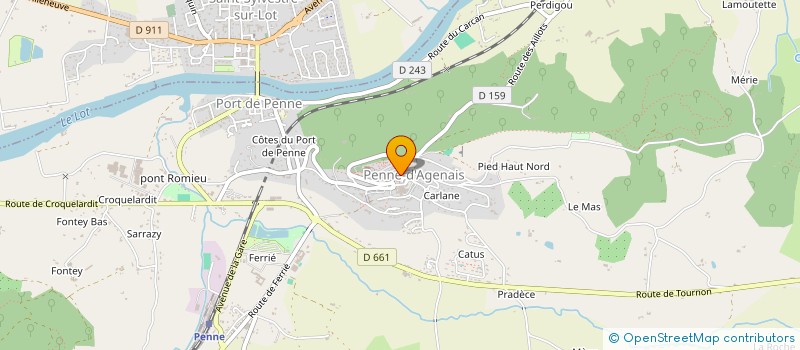 localisation de l'entreprise SOCIETE COMMUNALE DE CHASSE DE PENNE D'AGENAIS  PENNE-D'AGENAIS