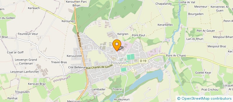 localisation de l'entreprise SOCIETE COMMUNALE DE CHASSE DE PLOUVORN  PLOUVORN