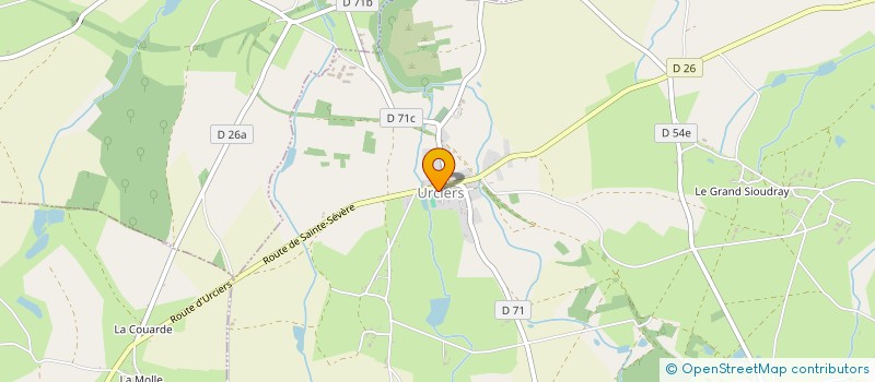 localisation de l'entreprise SOCIETE COMMUNALE DES CHASSEURS D'URCIERS à URCIERS