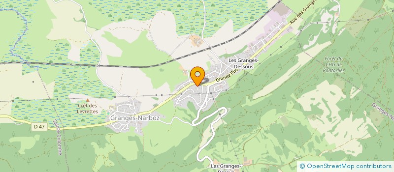 localisation de l'entreprise SOCIETE COMTOISE DE DISTRIBUTION  GRANGES-NARBOZ