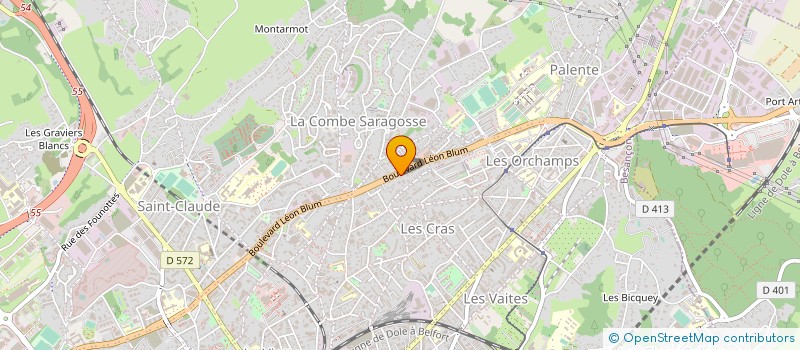 localisation de l'entreprise SOCIETE COMTOISE DE TRAVAUX à BESANCON