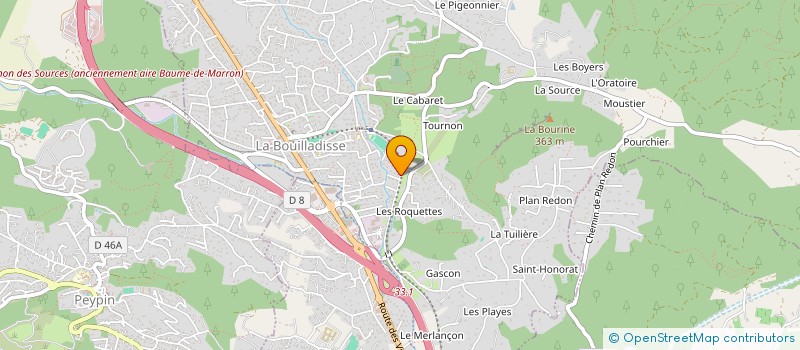 localisation de l'entreprise SOCIETE CONSEIL AFFICHAGE PUBLICITE EXTERIEURE  LA BOUILLADISSE