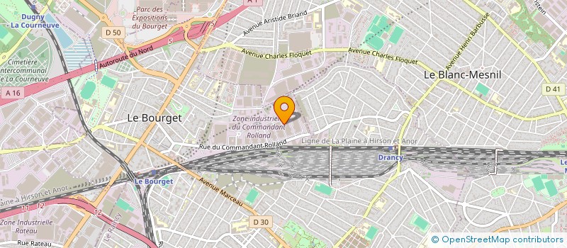 localisation de l'entreprise SOCIETE CONSTRUCTION ENTREPRISE GENERALE  LE BOURGET