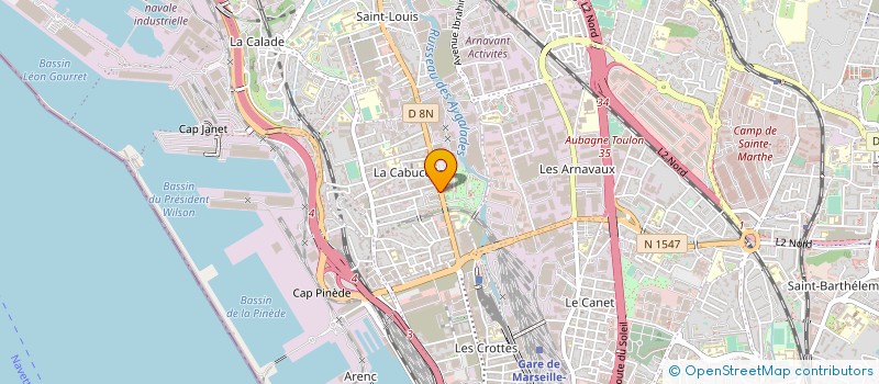 localisation de l'entreprise SOCIETE CONTROLE TECHNIQUE AUTOMOBILE SAINT LOUIS à MARSEILLE