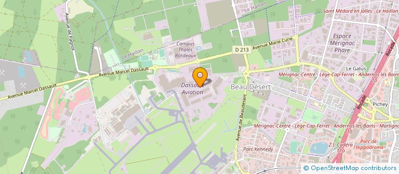 localisation de l'entreprise SOCIETE COOP SOGERMA à MERIGNAC