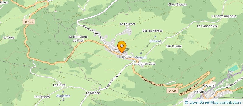 localisation de l'entreprise SOCIETE COOPERATIVE AGRICOLE FROMAGERE LE MANON à LAJOUX