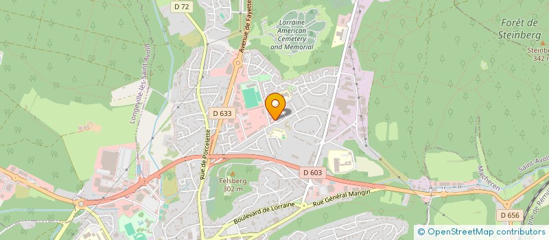 localisation de l'entreprise SOCIETE COOPERATIVE ARTISANALE PEINTURE  SAINT-AVOLD