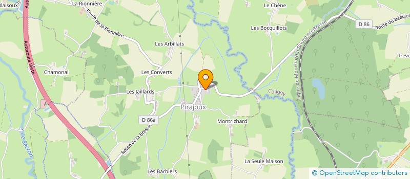 localisation de l'entreprise SOCIETE COOPERATIVE D'UTILISATION DE MATERIEL AGRICOLE DE PIRAJOUX L'ETANG  PIRAJOUX