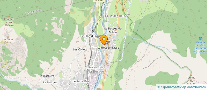 localisation de l'entreprise SOCIETE COOPERATIVE D'UTILISATION DE MATERIEL AGRICOLE DES VAUDOIS  L'ARGENTIERE-LA-BESSEE