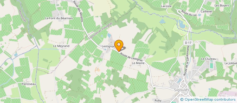 localisation de l'entreprise SOCIETE COOPERATIVE ET PARTICIPATIVE A RESPONSABILITE LIMITE A CAPITAL VARIABLE LES TRACLINS  SIGOULES-ET-FLAUGEAC