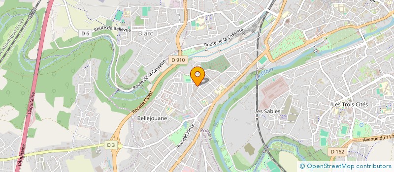 localisation de l'entreprise SOCIETE COOPERATIVE OUVRIERE FER ALUMINIUM BOIS SCOFAB à POITIERS