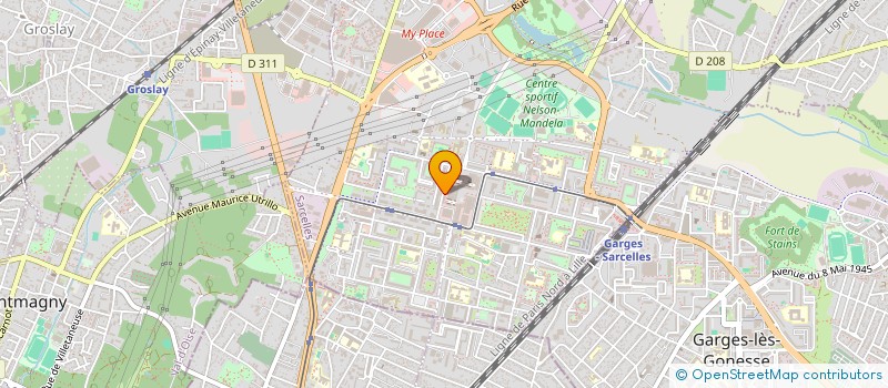 localisation de l'entreprise SOCIETE CORDONNERIE DES FLANADES  SARCELLES