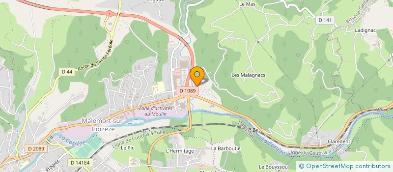 localisation de l'entreprise SOCIETE CORREZIENNE D'HOSTELLERIE à MALEMORT