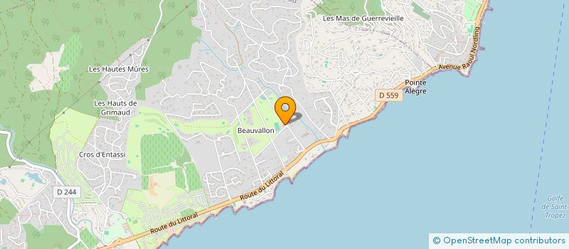localisation de l'entreprise SOCIETE COTE D'AZUR à GRIMAUD