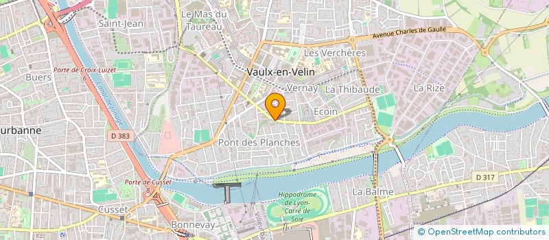 localisation de l'entreprise SOCIETE COTONNIERE LYONNAISE à VAULX-EN-VELIN
