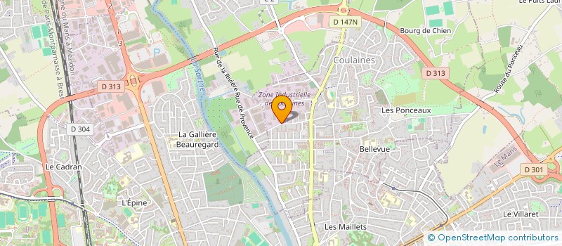 localisation de l'entreprise SOCIETE COULON FRERES à COULAINES