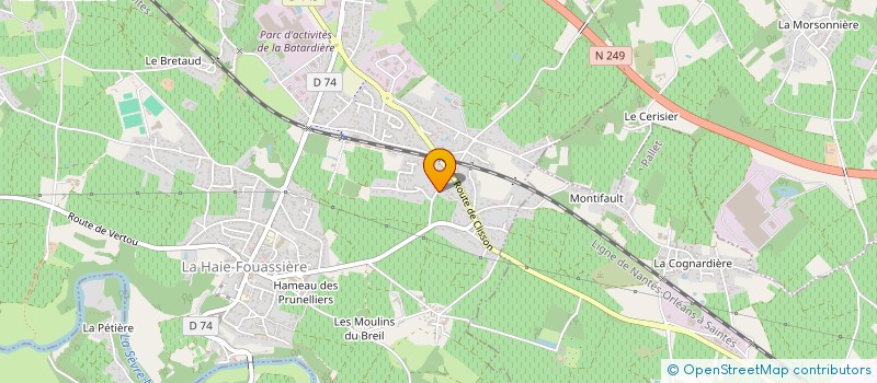 localisation de l'entreprise SOCIETE COURTEL INVESTISSEMENT  LA HAIE-FOUASSIERE