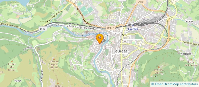 localisation de l'entreprise SOCIETE COURTIE  LOURDES