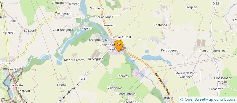 localisation de l'entreprise SOCIETE CREEE DE FAIT  BOURG-BLANC