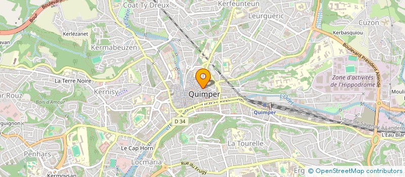 localisation de l'entreprise SOCIETE CROGUENNEC à QUIMPER