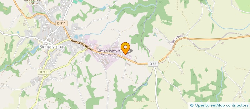 localisation de l'entreprise SOCIETE CROS ENERGIES  RIEUPEYROUX