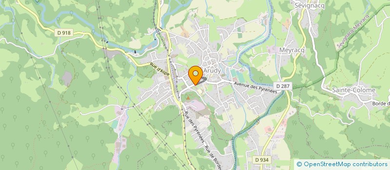 localisation de l'entreprise SOCIETE CROUXET à ARUDY