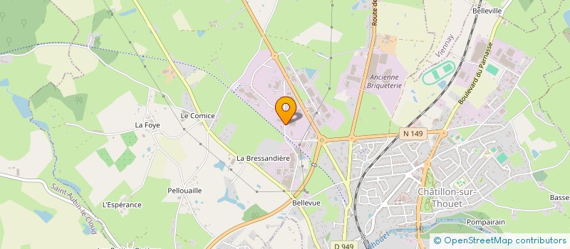 localisation de l'entreprise SOCIETE D'ABATTAGE DE LA BRESSANDIERE PARTHENAY - SAB à CHATILLON-SUR-THOUET