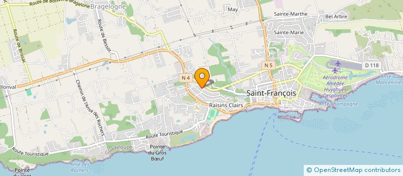 localisation de l'entreprise SOCIETE D'ACTIVITES TOURISTIQUES ET AERONAUTIQUES DE GUADELOUPE à SAINT-FRANCOIS