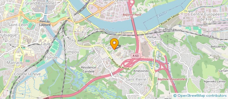 localisation de l'entreprise SOCIETE D'AMENAGEMENT DU DOMAINE DE CHATEAU BARRAULT SARL  BAYONNE