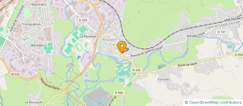 localisation de l'entreprise SOCIETE D'AMENAGEMENT ET D'EXPLOITATION DE LA CHUTE DU RUISSEAU DES ONDES à ARPAJON-SUR-CERE