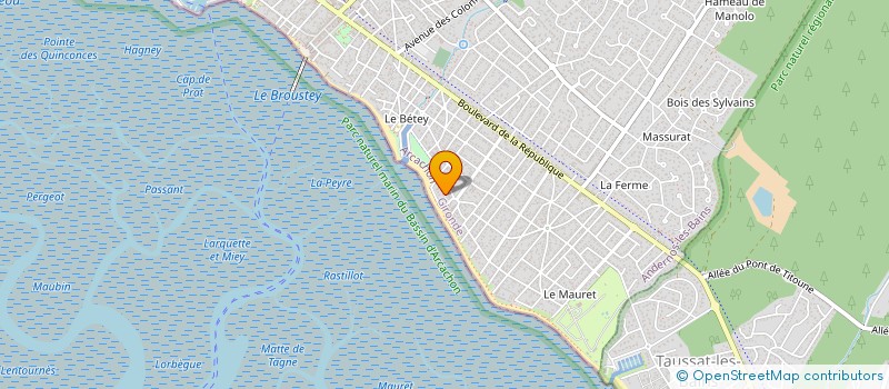 localisation de l'entreprise SOCIETE D'AMENAGEMENT FONCIER D'AQUITAINE  ANDERNOS-LES-BAINS