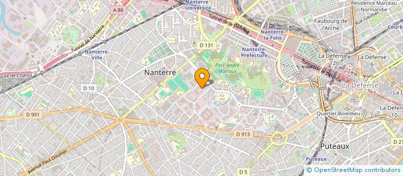 localisation de l'entreprise SOCIETE D'AMENAGEMENT PERI BOUTROUX à NANTERRE