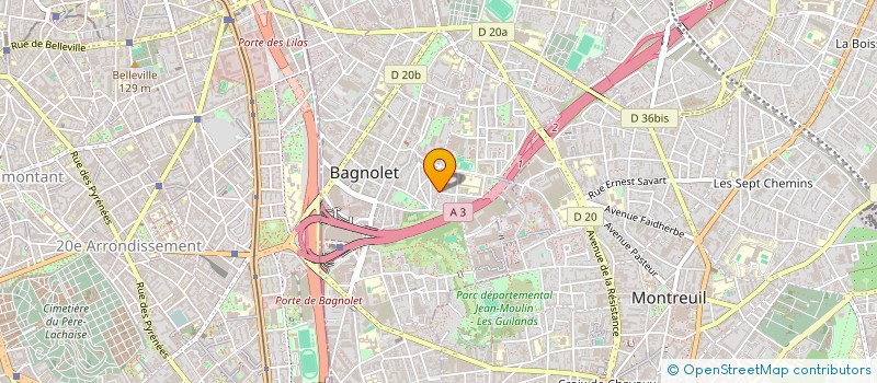 localisation de l'entreprise SOCIETE D APPLICATION DES ENROBES ET PEINTURES INDUSTRIELLES à BAGNOLET