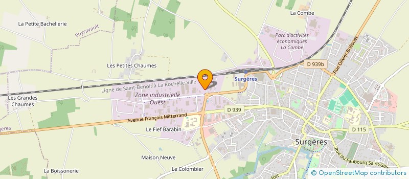 localisation de l'entreprise SOCIETE D'APPLICATIONS ET DE REALISATIONS D'OUTILLAGES  SURGERES